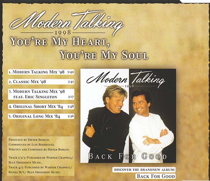 Modern Talking（摩登淘金合唱团）专辑+EP单曲72张