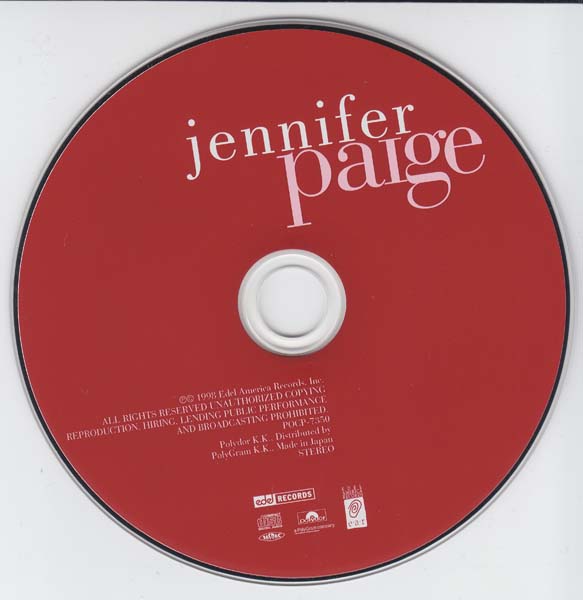 Jennifer Paige 珍妮弗·佩姬 – 1998 – Jennifer Paige [POCP-7350][日本版][WAV]