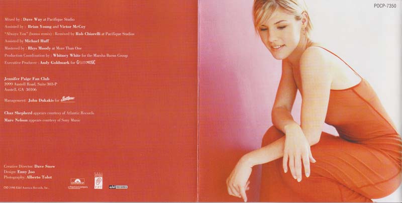 Jennifer Paige 珍妮弗·佩姬 – 1998 – Jennifer Paige [POCP-7350][日本版][WAV]