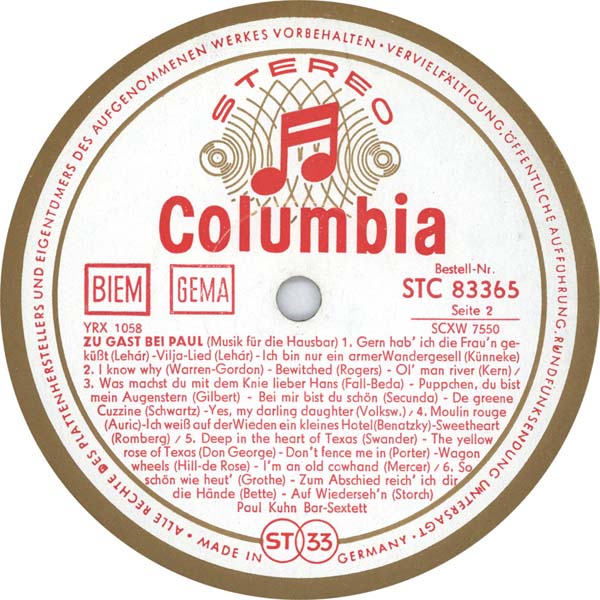 Paul Kuhn – 1963 – Zu Gast bei Paul [STC 83365][LP黑胶][德国版][WAV+CUE]
