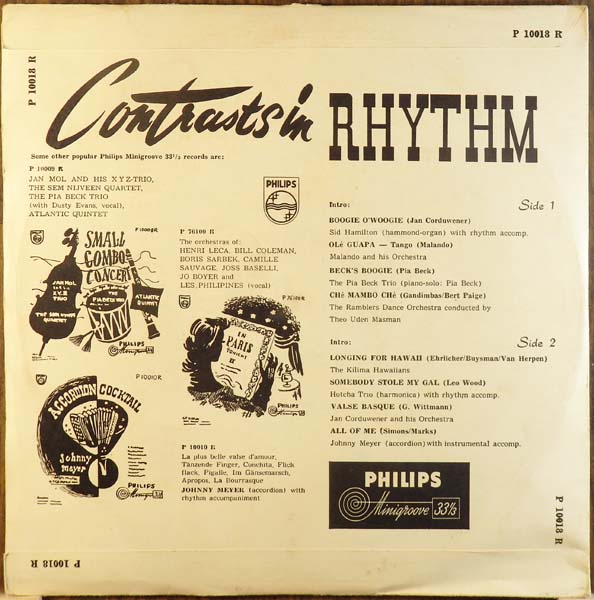 VA – 1952 – Contrasts In Rhythm [P 10018 R][LP黑胶][荷兰版][WAV+CUE]