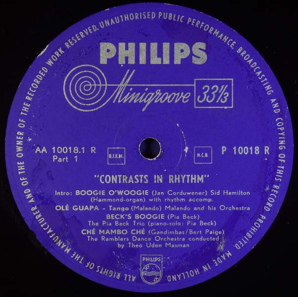 VA – 1952 – Contrasts In Rhythm [P 10018 R][LP黑胶][荷兰版][WAV+CUE]