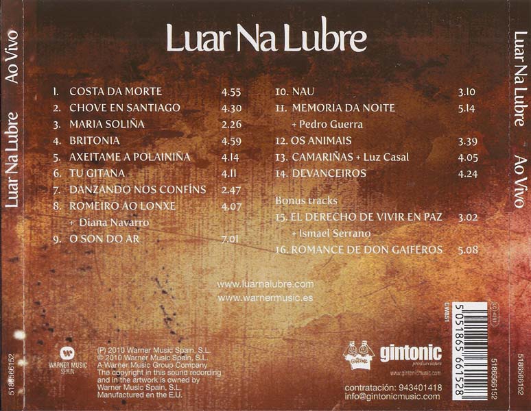 Luar Na Lubre 魔力森林的月光 西班牙民谣团体 音乐专辑11张11CD[WAV+CUE]