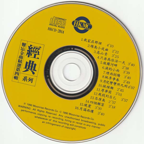 群星 – 1989 – 难忘金曲精选第四辑 [香港P+0版][WAV+CUE]