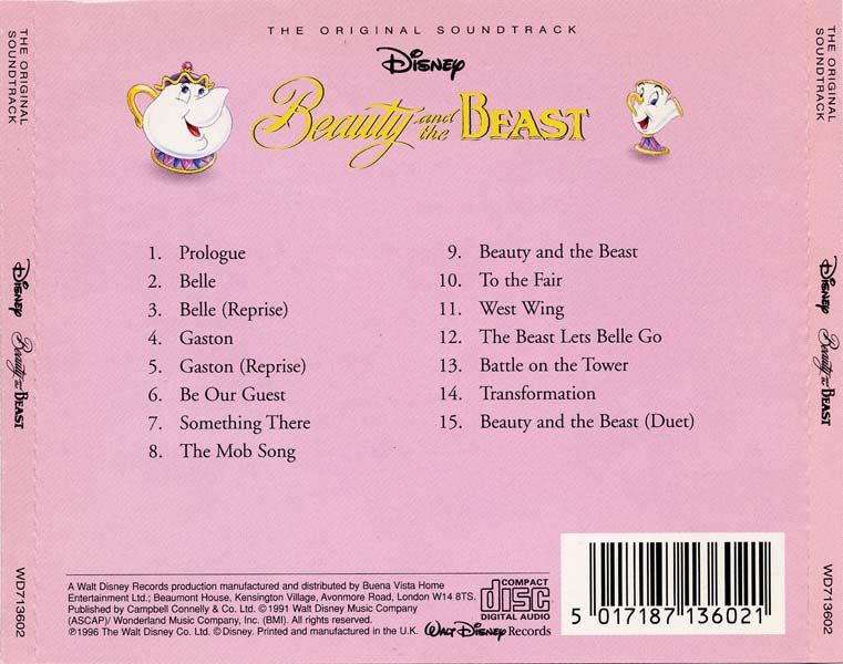 电影原声 – 1996 – 美女与野兽 Beauty And The Beast [WDT713602][英国版][WAV+CUE]
