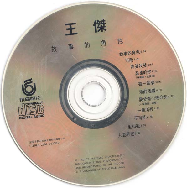 王杰 – 1989 – 故事的角色 [台G字首版][WAV+CUE]