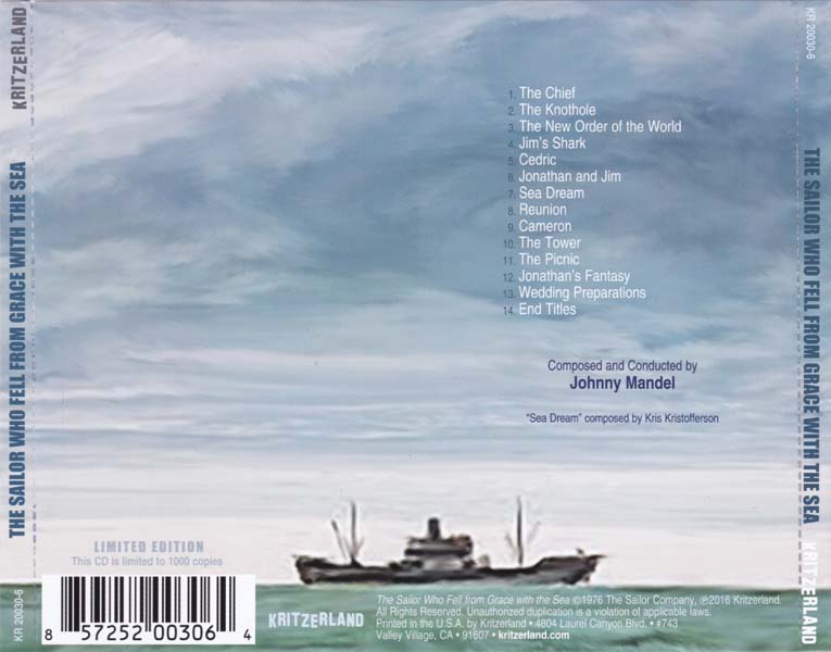 电影原声 – 2016 – The Sailor Who Fell From Grace With The Sea 午后曳航 (1976) [KR 20030-6][美国版][WAV+CUE]