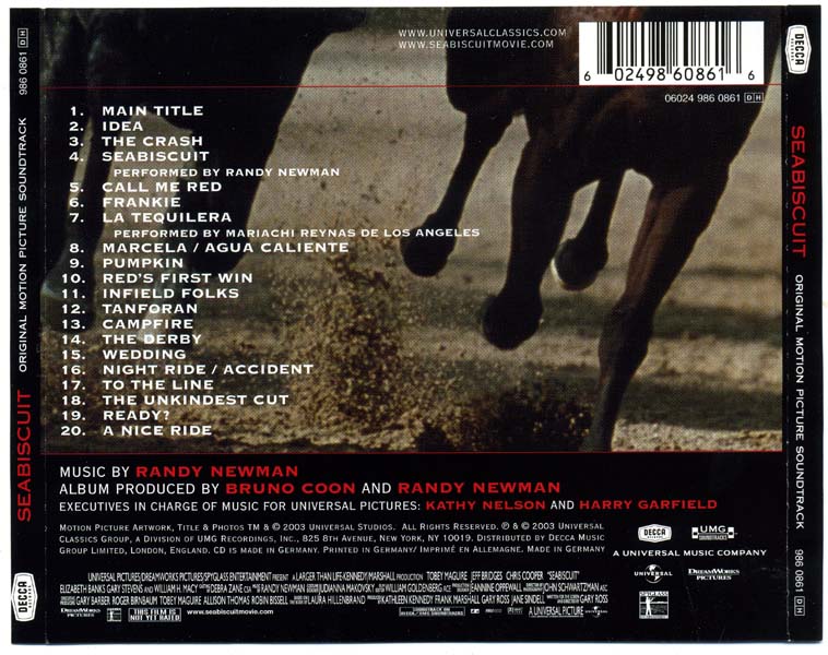 电影原声 – 2003 – Seabiscuit 奔腾年代 [986 0861][德国版][WAV+CUE]