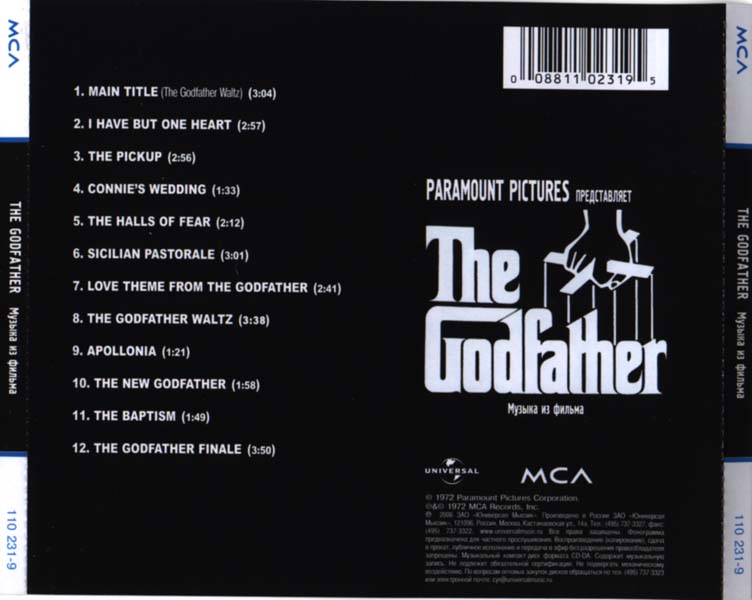 电影原声 – 2006 – The Godfather 教父 (1972) [110 231-9][俄罗斯版][WAV+CUE]