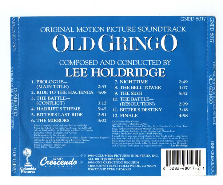 电影原声 – 1989 – Old Gringo [GNPD 8017][美国版][WAV+CUE]
