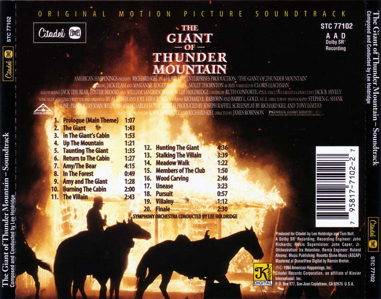 电影原声 – 1994 – The Giant Of Thunder Mountain 雷山巨人 [STC 77102][美国版][WAV+CUE]