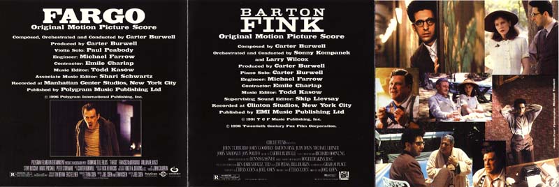 电影原声 – 1996 – Fargo – Barton Fink 冰血暴 巴顿・芬克 [SMA CD808][英国版][WAV+CUE]
