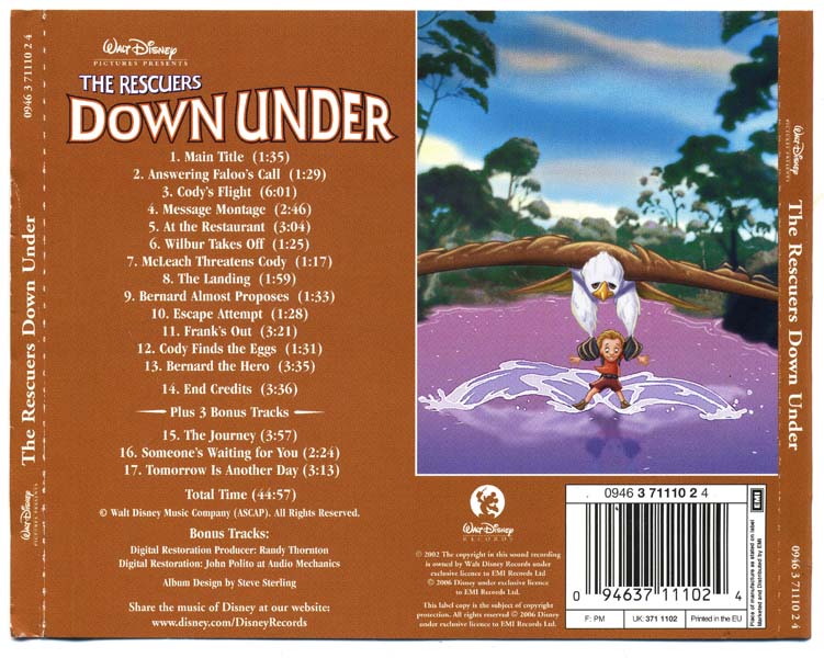 电影原声 – 2006 – The Rescuers Down Under 救难小英雄澳洲历险记 [0946 3 71110 2 4][欧版][WAV+CUE]