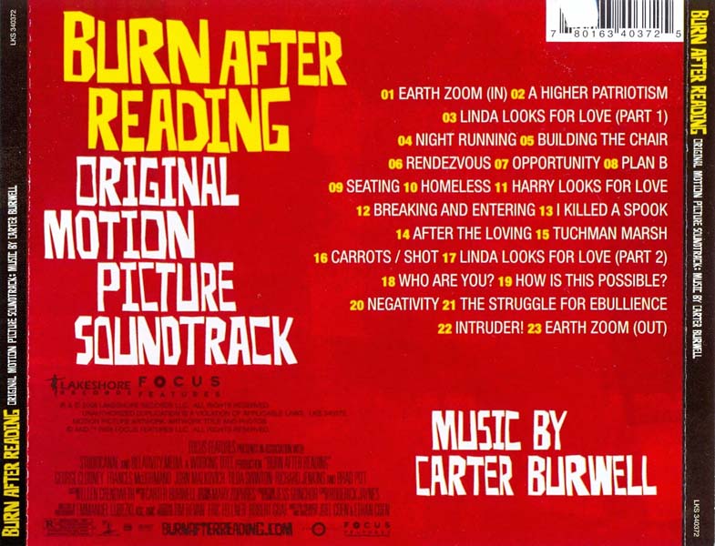 电影原声 – 2008 – Burn After Reading 阅后即焚 [LKS 340372][美国版][WAV+CUE]