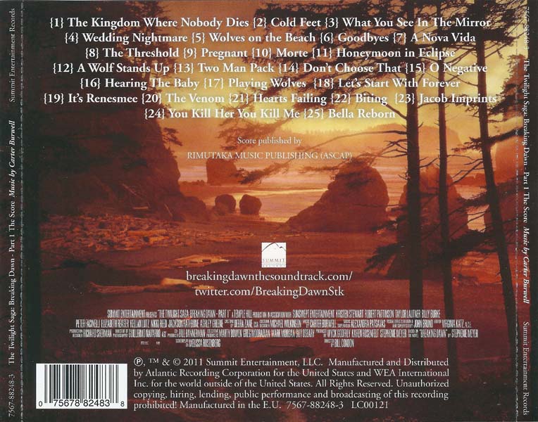 电影原声 – 2011 – The Twilight Saga – Breaking Dawn – Part 1 暮光之城：破晓（上） [7567-88248-3][欧版][WAV+CUE]