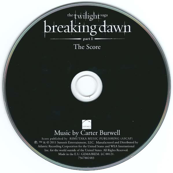 电影原声 – 2011 – The Twilight Saga – Breaking Dawn – Part 1 暮光之城：破晓（上） [7567-88248-3][欧版][WAV+CUE]