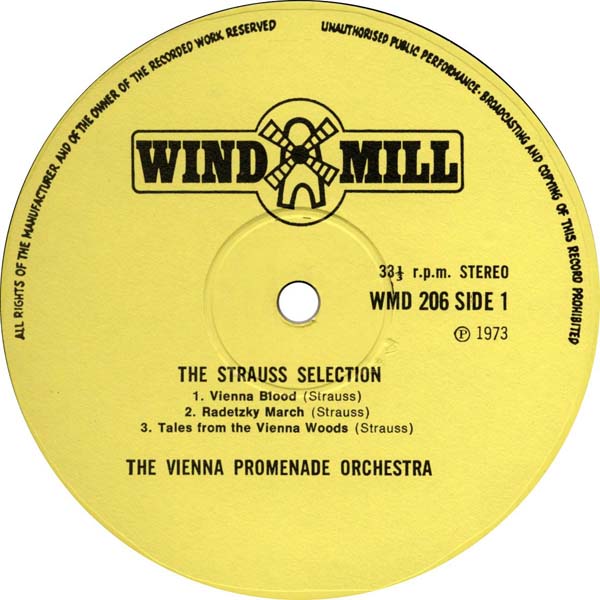 维也纳漫步管弦乐团 – 1973 – The Strauss Selection 施特劳斯作品精选 [WMD 206][LP黑胶][英国版][WAV+CUE]