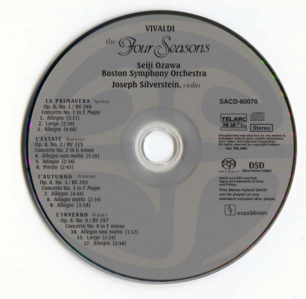 小泽征尔 – 2003 – Vivaldi The Four Seasons 维瓦尔第 四季 小提琴协奏曲 (1982) [SSHRS-007_010][SACD][美国版][ISO]