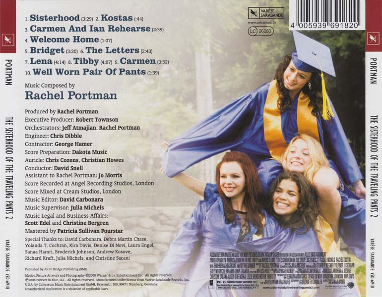 电影原声 – 2008 – The Sisterhood Of The Traveling Pants 2 牛仔裤的夏天 2 [VSD-6918][德国版][WAV+CUE]