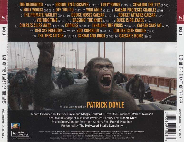 电影原声 – 2011 – Rise Of The Planet Of The Apes 猩球崛起 [302 067 106 2][美国版][WAV+CUE]