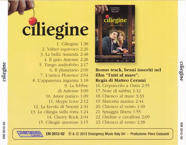 电影原声 – 2012 – Ciliegine 樱桃红了 [EM 2012-02][意大利版][WAV+CUE]