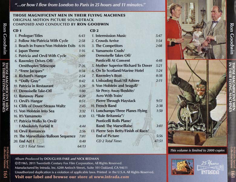电影原声 – 1965 – Those Magnificent Men In Their Flying Machines 飞行大竞赛 (2011)[161][美国版][WAV+CUE]