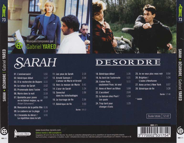电影原声 – 1983 – Sarah – Desordre (2015)[MBR-073][欧版][WAV+CUE]