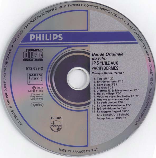 电影原声 – 1992 – IP5- L’Ile Aux Pachydermes IP5迷幻公路 [512 639-2][法国版][WAV+CUE]