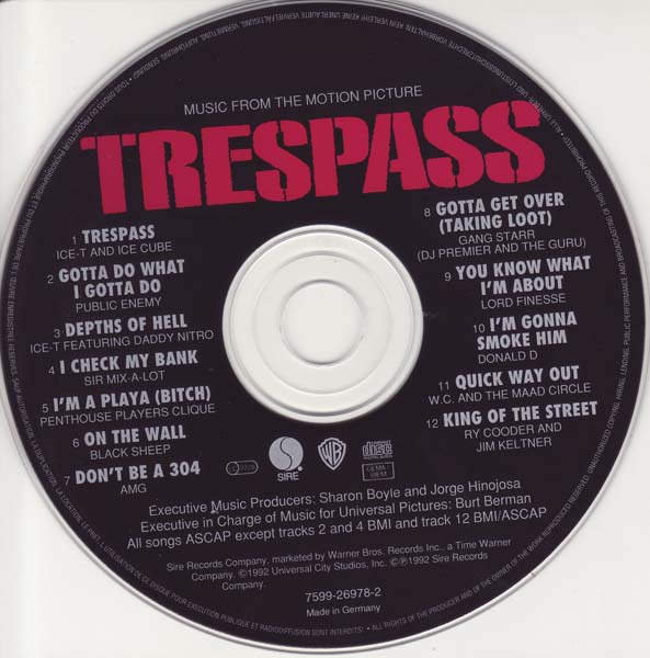 电影原声 – 1992 – Trespass 入侵 [7599-26978-2][德国版][WAV+CUE]