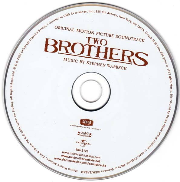 电影原声 – 2004 – Two Brothers 虎兄虎弟 [Decca 986 2124][德国版][WAV+CUE]