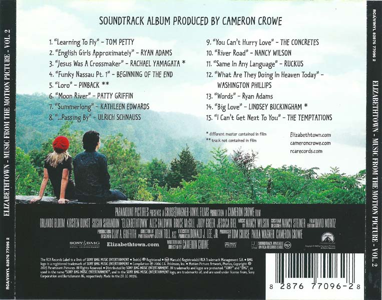电影原声 – 2006 – Elizabethtown – Vol. 2 伊丽莎白镇 [RCA 82876 77096 2][欧版][WAV+CUE]