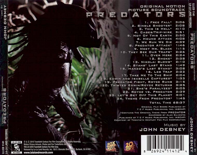 电影原声 – 2010 – Predators 新铁血战士 [LLLCD 1141][美国版][WAV+CUE]