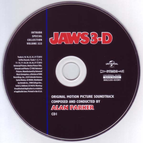 电影原声 – 2015 – Jaws 3-D 大白鲨 3 2CD [7 20258 53222 0][美国版][WAV+CUE]