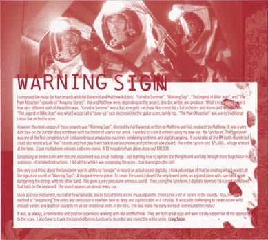 电影原声 – 2014 – Warning Sign 警告信号 [INV136CD][英国版][WAV+CUE]
