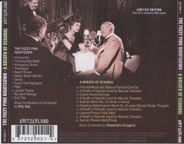 电影原声 – 2012 – The Fuzzy Pink Nightgown , A Breath Of Scandal [KR 20021-4][美国版][WAV+CUE]