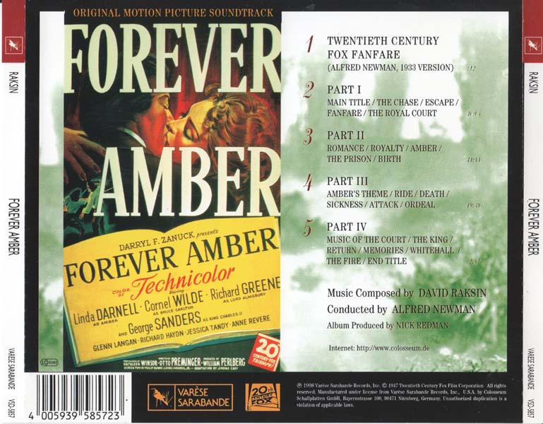电影原声 – 1998 – Forever Amber 琥珀 [VSD-5857][德国版][WAV+CUE]