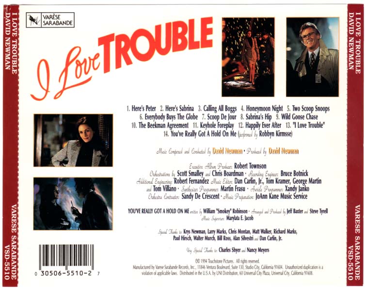 电影原声 – 1994 – I Love Trouble 我爱麻烦 [VSD-5510][美国版][WAV+CUE]