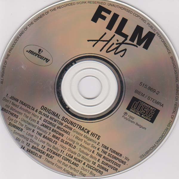 电影原声 – 1992 – Film Hits 经典电影金曲精选 2CD [515.867-2][比利时版][[WAV+CUE]