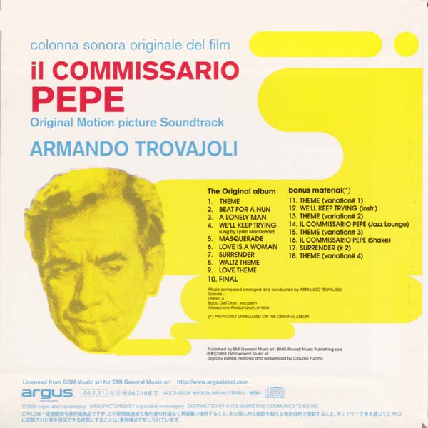 电影原声 – 2006 – Il Commissario Pepe 佩佩警长 [GQCD-10024][日本版][[WAV+CUE]