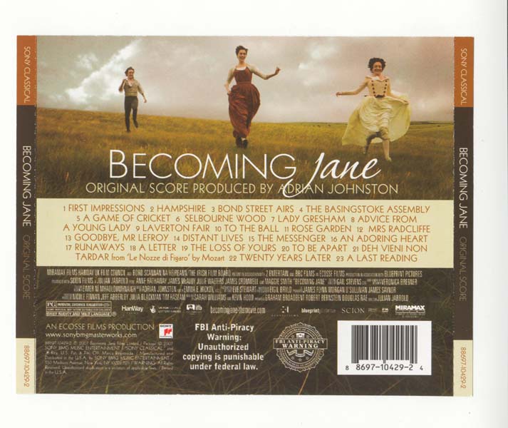 电影原声 – 2007 – Becoming Jane 简・奥斯汀 [88697-10429-2][美国版][[WAV+CUE]