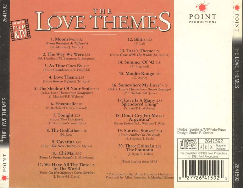 电影原声 – 1991 – LoveThemesK 经典影视爱情主题曲合集 [2641592][荷兰版][WAV+CUE]