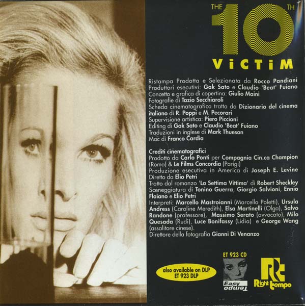 电影原声 – 1998 – La Decima Vittima 第十受害者 [ET 923 CD][意大利版][WAV+CUE]