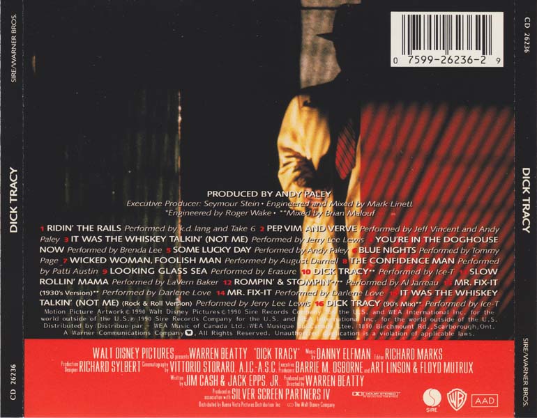 电影原声 – 1990 – Dick Tracy 至尊神探 [CD 26236][美国版][WAV+CUE]