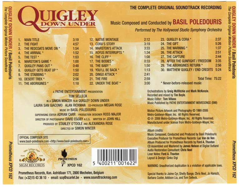 电影原声 – 1990 – Quigley Down Under 异乡游侠 [XPCD 162][德国版][WAV+CUE]