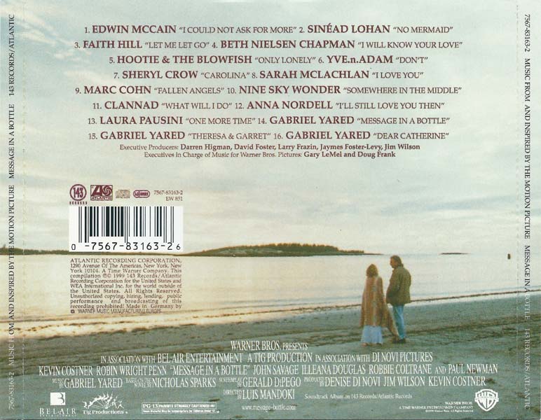 电影原声 – 1999 – Message In A Bottle 瓶中信 [7567-83163-2][德国版][WAV+CUE]