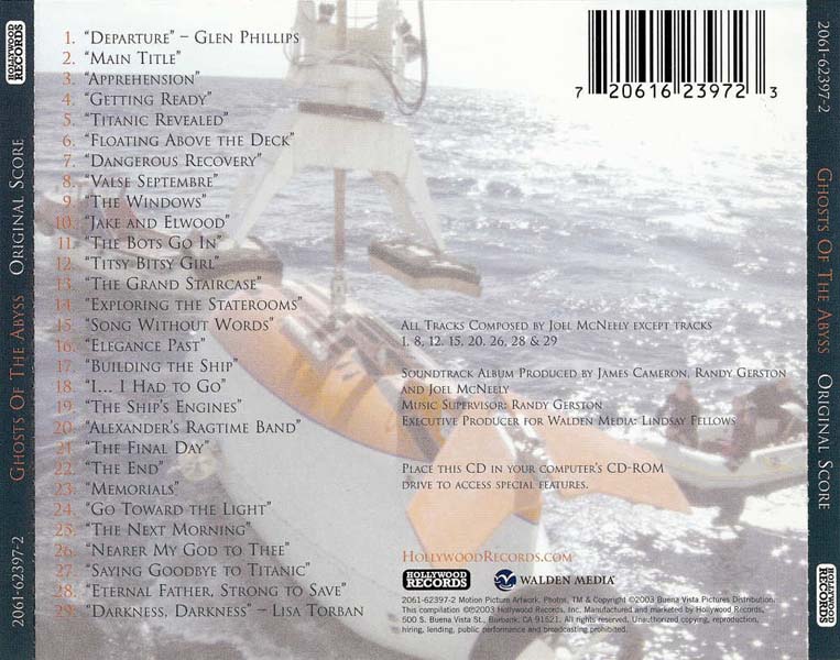 电影原声 – 2003 – Ghosts Of The Abyss 铁达尼号之深渊幽魂 [2061-62397-2][美国版][WAV+CUE]
