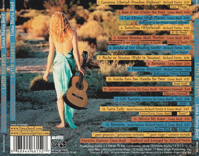 Liona Boyd 莉奥娜・博伊德 – 2002 – Camino Latino (Latin Journey) [MOS-711][加拿大版][WAV+CUE]