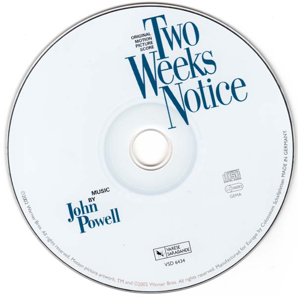 电影原声 – 2002 – Two Weeks Notice 贴身情人 [VSD‑6434][德国版][WAV+CUE]