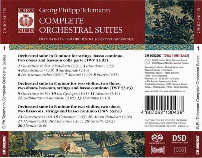 Pratum Integrum Orchestra‌ – 2008 – 泰勒曼：管弦乐组曲全集 第一卷 [SACD][CM 0082007][欧版][ISO]
