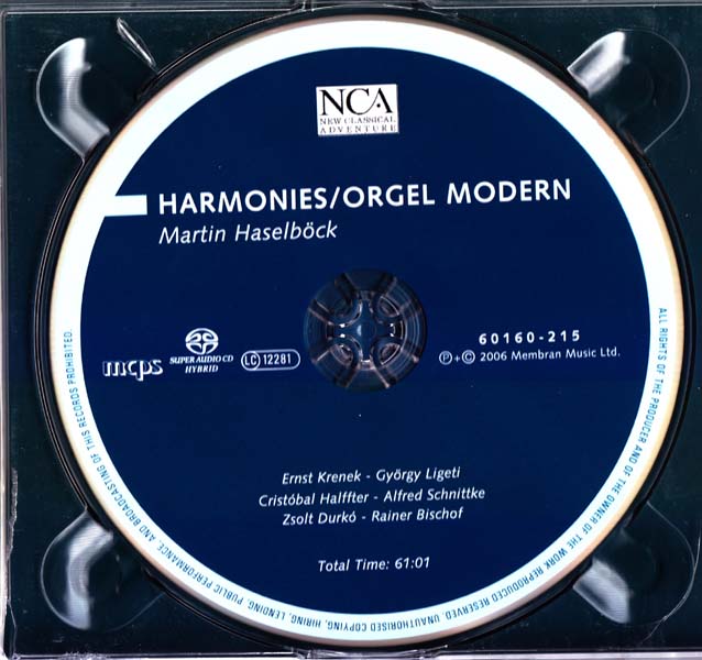 Martin Haselbock – 2006 – 现代管风琴 [SACD][ORDER NO.60160‑215][欧版][ISO]